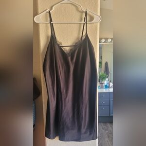 Black Lace-Trim Slip Dress Size 12-14 XL